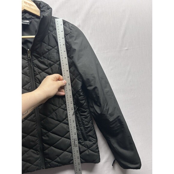 The North Face Women’s Small Black Quilted Jacket Zip Pockets Light Weight - Picture 4 of 10